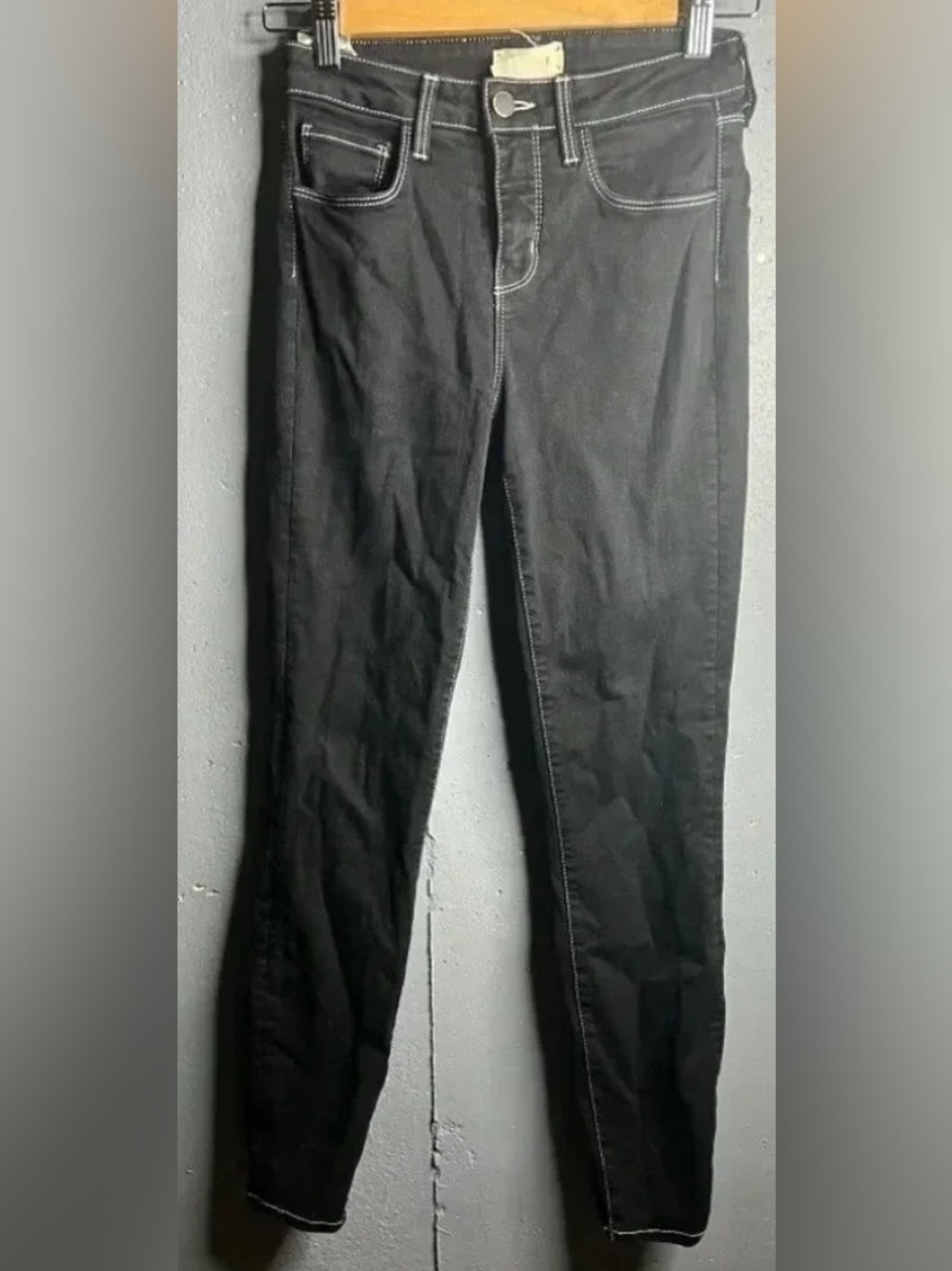 L'AGENCE Margot Skinny High Rise Noir Contrast 24